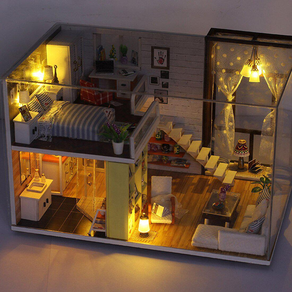 Miniature Dollhouse Loft Apartment "Chic City" - Miniature Owl