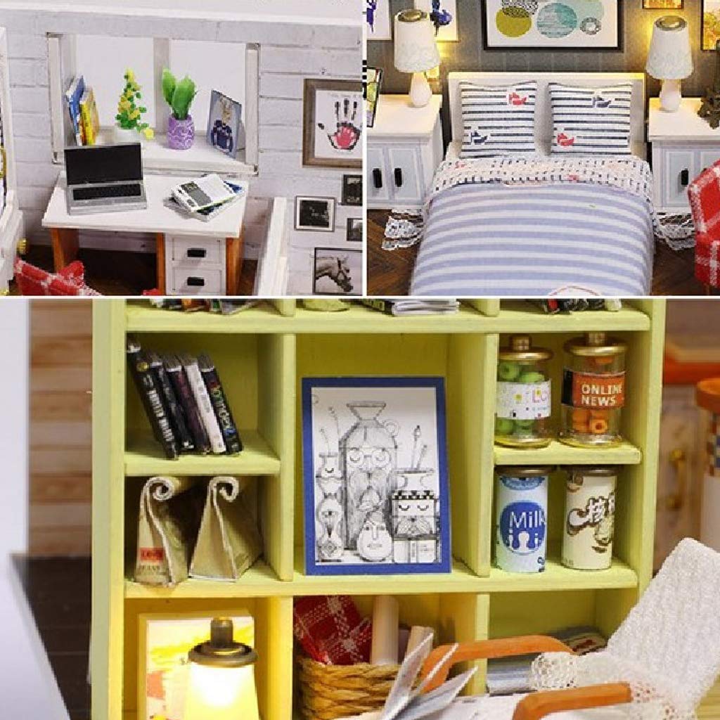 Miniature Dollhouse Loft Apartment "Chic City" - Miniature Owl