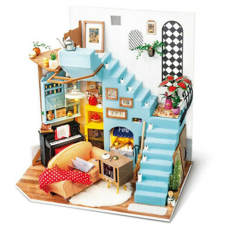 DIY Miniature Dollhouse Living Room "Joy's Peninsula Living Room"