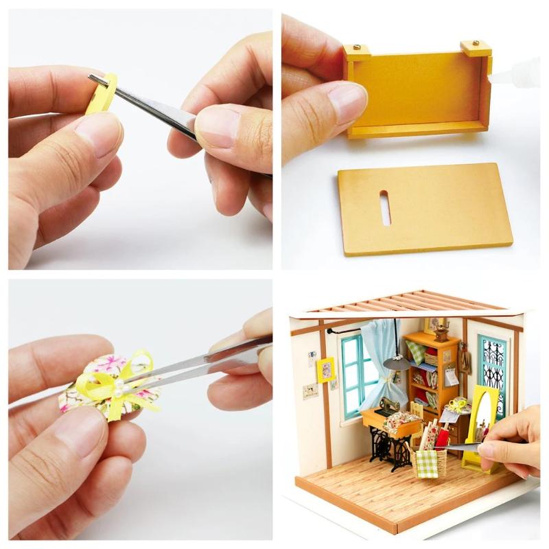 Miniature Dollhouse Tailor Shop "Lisa's Designs" - Miniature Owl