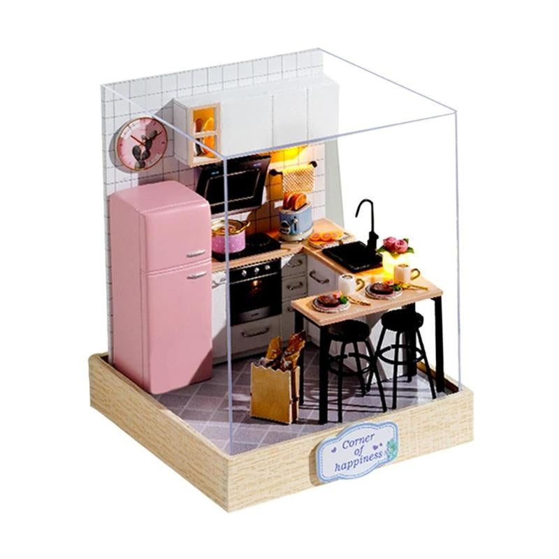 Miniature Dollhouse Mini Kitchen with FREE Case Cover "Taste of Life" - Miniature Owl