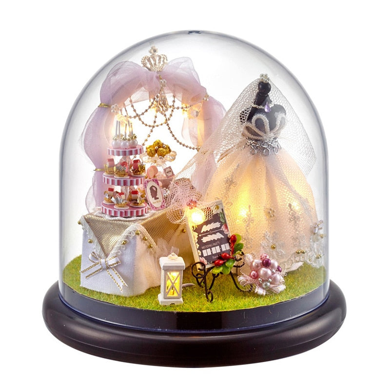 Miniature Dollhouse Globe "Wedding Day"