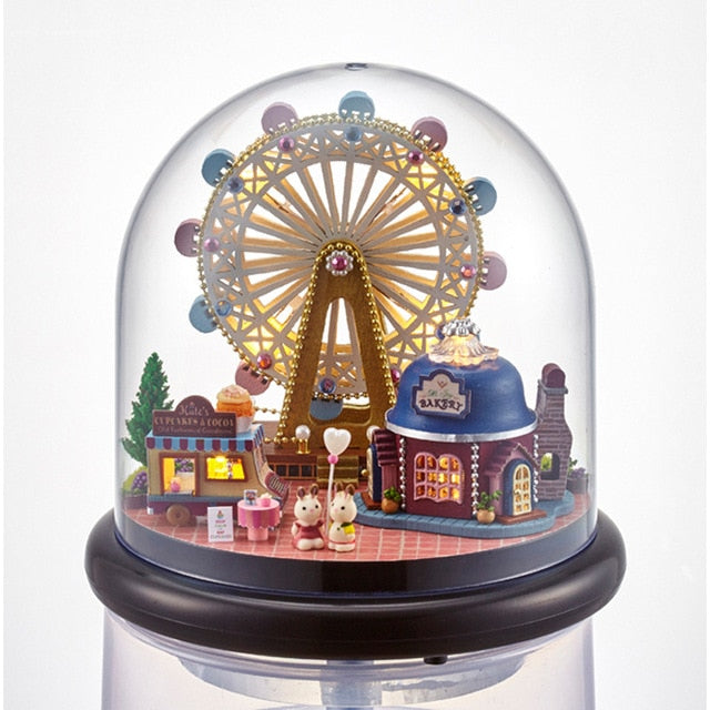 Miniature Dollhouse Globe "Ferris Wheel Fair"
