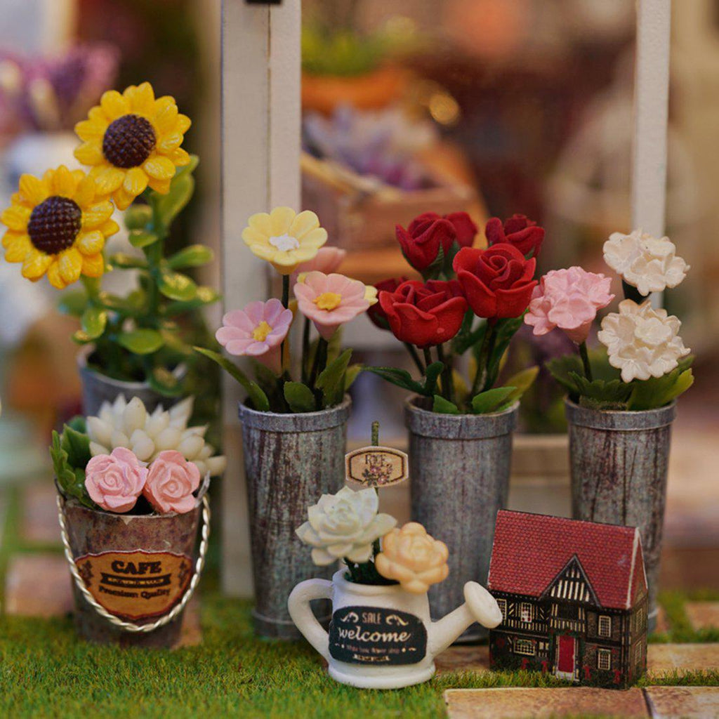 Miniature Dollhouse Rose Garden Collection "Romantic Greenhouse" (with case cover option) - Miniature Owl